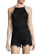 Design Lab Lord & Taylor Sleeveless Embroidered Romper