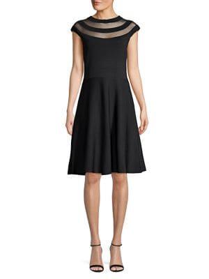 Eliza J Cap-sleeve Fit-&-flare Dress