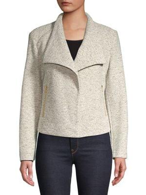 Calvin Klein Textured Cotton Blend Blazer