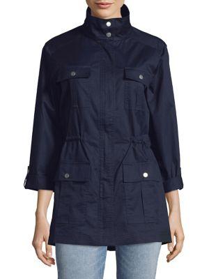 Jones New York Stand Collar Safari Jacket