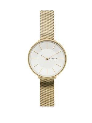 Skagen Karolina Goldtone Silk-mesh Bracelet Watch