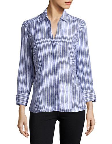 Foxcroft Striped Linen Shirt