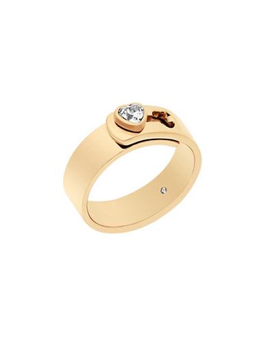 Michael Kors Modern Brilliance Crystal Heart Ring/goldtone