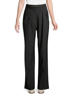 Wayf Hatty High-waist Belted Trousers