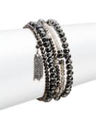 Design Lab Lord & Taylor Five-piece Beaded Crystal Stretch Bracelet
