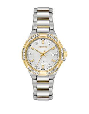 Citizen Eco-drive Diamond Goldtone Stainless Steel Bracelet Watch