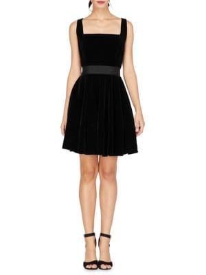 Adelyn Rae Samira Woven Fit-&-flare Dress