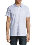 Kenneth Cole New York Short Sleeve Textured Button-down Shirt