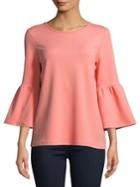 Kensie V-back Bell-sleeve Top