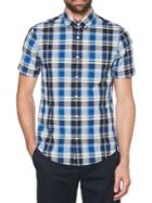 Original Penguin Slub Roadmap Plaid Short Sleeve Shirt