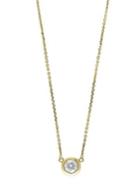 Effy D'oro 14k Yellow Gold & Diamond Bezel Pendant Necklace