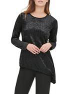 Calvin Klein Croc-embossed Velvet Top