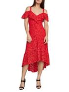 Bcbgmaxazria Lace Flared High-low Dress