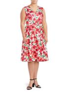 Calvin Klein Plus Floral Fit-&-flare Dress