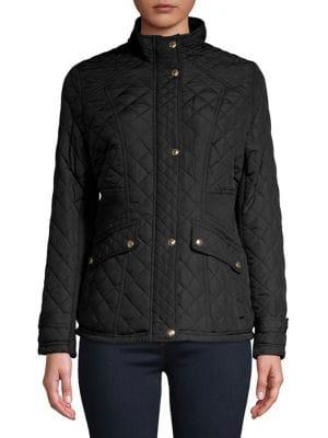 Weatherproof Stand-collar Diamond-quilt Coat