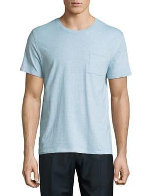 Black Brown Pocket Crewneck Cotton Tee