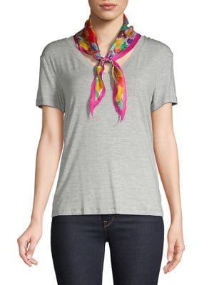 Echo Multicolored Lemon Twist Silk Scarf