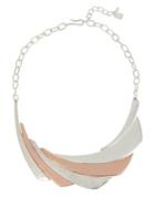 Robert Lee Morris Collection Hint Of Rose Two-tone Frontal Necklace
