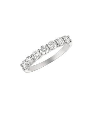 Morris & David 14k White Gold & Diamond Stone Ring - 1 Tcw