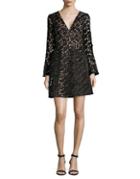 Ml Monique Lhuillier Floral Lace A-line Dress