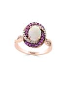Effy Diamond, Opal, Pink Sapphire & 14k Rose Gold Ring