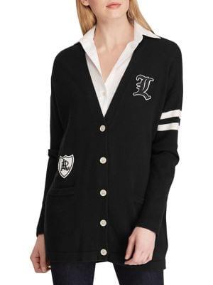 Lauren Ralph Lauren Patch Button-down Cardigan