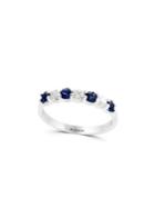 Effy Royale Bleu 14k White Gold, Sapphire & Diamond Ring