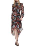 Walter Baker Lona Bouquet Chiffon Midi Dress