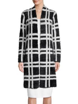 Premise Fuzzy Plaid Cardigan