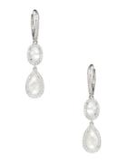 Nadri Mother-of-pearl And Sterling Silver Double Drop Earrings