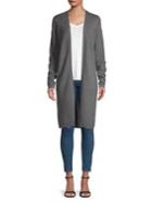 Lord & Taylor Long Open-collar Cardigan