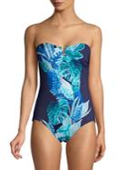 Tommy Bahama One-piece Floral Isles Bandeau Printed Swimsuit