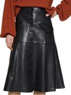 Walter Baker Stiler Leather A-line Skirt