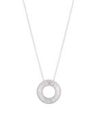 Carolee Crystal Bouquet Crystal Tapered Baguette Circle Pendant Necklace