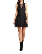 Bcbgeneration Mixed Lace Fit-and-flare Dress