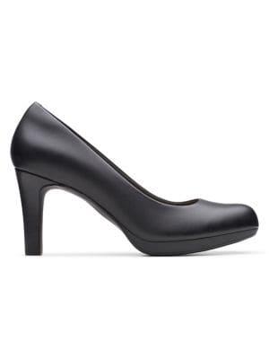 Clarks Adriel Viola Leather Pumps