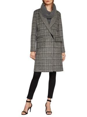 Bcbgmaxazria Valentina Glen Plaid Long Coat