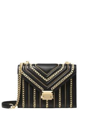 Michael Michael Kors Large Whitney Chain Leather Shoulder Bag