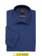 Black Brown Medallion-print Dress Shirt