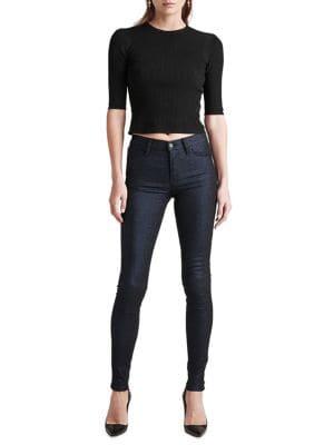 Hudson Jeans Nico Mid-rise Skinny Ankle Glitter Jeans