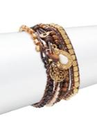 Design Lab Crystal Beaded Wrap Bracelet
