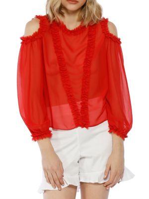 Walter Baker Freya Cold-shoulder Blouse