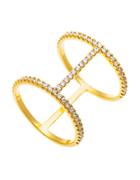 Lord & Taylor Goldtone And Cubic Zirconia Tiered Ring