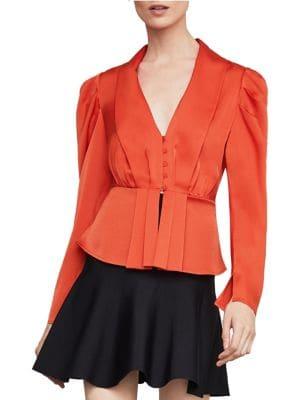 Bcbgmaxazria Pleated Peplum Top