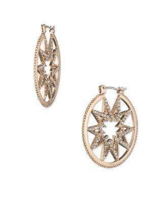 Marchesa Crystal Star Click Hoop Earrings