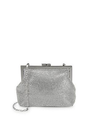 La Regale Crystal-studded Pouch Clutch