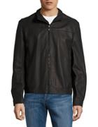 Hugo Boss Zip-up Leather Jacket