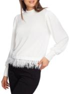 1.state Frayed Long-sleeve Top