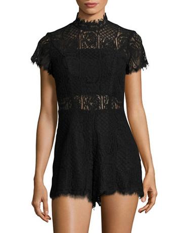 Sugarlips Lace Short Sleeve Romper