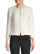 Anne Klein Textured Full-zip Jacket